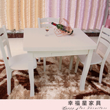 小户型餐桌椅组合伸缩实木折叠白色烤漆餐桌现代简约中式饭桌餐椅