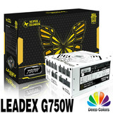 振华电源终极者 LEADEX G750W 金牌全模组LED灯 白色全模组