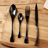 Magazzini法国kaya设计不锈钢西餐餐具黑金原色牛排刀叉礼盒套装