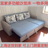 多功能沙发床宜家折叠双人储物可拆洗布艺沙发床拉床两用布艺沙发