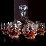 捷克波西米亚风格水晶玻璃威士忌杯洋酒杯高脚杯红酒杯白酒杯套装