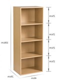 简易书柜卧室书橱组合柜子收纳柜无门储物柜子 置物柜木质小柜子