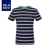 Heilan Home/海澜之家2016年夏季新品撞色条纹圆领休闲短袖T恤
