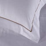 现货五星级酒店布草宾馆床上用品 80支全棉被套床单贡缎白色四件