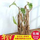 zakka杂货创意简约日式中式木质摆件家居装饰品摆设绿植花插容器