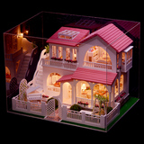 DIY小屋 小时代手工制作拼装房子建筑模型大别墅创意生日礼物女友
