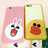 苹果6plus兔子手机壳iphone6保护套6代4.7寸小黄鸭可爱女外壳情侣