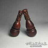 西藏牦牛角手工雕葫芦福禄双全 牛角把玩件摆件手捻牛角葫芦批发