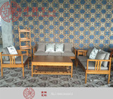 新中式实木沙发现代客厅布艺沙发组合简约沙发椅样板房水曲柳家具