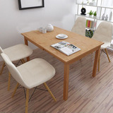 小户型实木折叠餐桌现代简约伸缩饭桌多功能变形餐桌松木