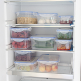冰箱食物储藏盒密封罐 按扣式塑料食品收纳盒  圆形保鲜盒