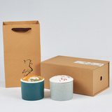 茶叶包装盒礼盒通用牛皮纸盒简易装茶叶罐陶瓷储物罐密封批发定制