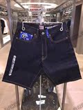 78折WEELAND 香港正品代購 AAPE 2015 藍迷彩褲袋原色男牛仔短裤
