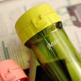 贝合创意塑料运动水壶随手杯水杯子夏季便携防漏杯水杯有盖带茶格