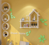 小房子搁板置物架/创意格子 田园装饰隔板/烤漆墙饰托架/壁挂壁架