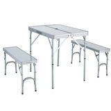 Nevalend/纳瓦兰德 户外野营两长凳铝木台 家具折叠桌椅NC107022