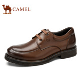 Camel/骆驼男鞋 春季新款男士商务休闲皮鞋 系带真皮皮鞋