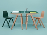 北欧简约小户型实木书桌电脑桌日式简约单双人书桌写字台公用桌