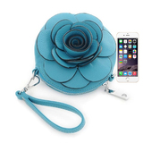 韩版手拿花朵包女式零钱包斜挎小圆包迷你时尚手提小包女包手机袋