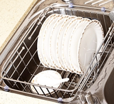 z厨房不锈钢碗架沥水架厨具收纳用品碗盘子碗筷碟柜橱柜置物架