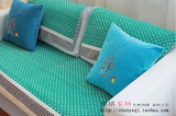 名扬织绣欧式夏季纯棉沙发垫 飘窗垫贵妃床坐垫手工编织 绿色粗绳