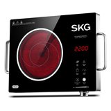 正品SKG 1682家用台式电陶炉静音黑晶面板远红外光波煮茶炉大火力