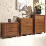 现代中式实木斗柜 客厅卧室储物柜抽屉深色木质边角柜组合五斗柜
