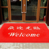 垫酒店迎宾地毯丝圈塑料出入平安欢迎光临门垫地垫红入户进门口脚