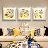 客厅沙发背景墙装饰画三联画壁画卧室挂画餐厅简约带框画仿油画