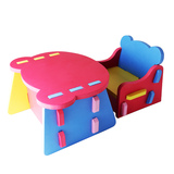 明德幼儿园儿童宝宝拼接EVA塑料小桌椅套装 无味环保抗压