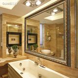 高档欧式浴室镜防水浴室柜镜子壁挂镜现代卫生间镜子可定做3016