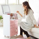 卧室迷你韩式实木化妆柜小户型多功能梳妆台翻盖式储物盒桌包邮