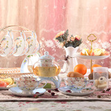 花茶茶具壶套装欧式骨瓷英式下午茶茶具茶杯玻璃茶壶咖啡具套装
