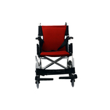曼吉轮椅JS-81 轻便折叠航太铝合金老人残疾人小轮轮椅 带冬夏垫