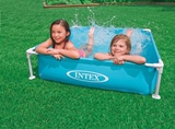 正品INTEX57173方形管架游泳池 婴儿戏水池浴盆沙池养鱼池水池