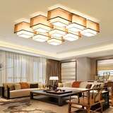新中式客厅灯 长方形大气现代吸顶灯创意个性卧室灯复古书房灯具