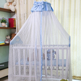 特价升降落地式婴儿床蚊帐带支架夹式童床防蚊罩宝宝夏季防护用品