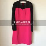 代购台湾3F国际专柜正品2016秋新款女装连衣裙 363716L 玫红 989