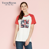 Teenie Weenie预售小熊女装16夏季商场同款短袖印花T恤TTRW62575E