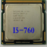 Intel i5 750Intel/英特尔 i5 760 酷睿四核正式版1156 散片 CPU