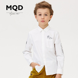 MQD2016童装春装新款儿童衬衫男童长袖中大童印花衬衣纯棉韩版潮