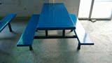 员工/学生食堂餐桌椅 连体快餐桌椅 六人位餐桌椅 玻璃钢餐桌椅