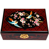 漆器首饰盒中式珠宝盒中国特色礼品木质化妆盒饰品盒 婚庆礼品