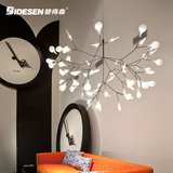 碧得森现代创意LED萤火虫树枝灯吊灯艺术个性客厅餐厅设计师灯具