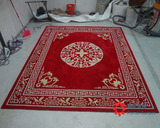 办公室会议室地毯中式红色古典进口纯羊毛地毯客厅卧室地毯定制