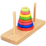 木制儿童益智玩具大号汉诺塔河内塔成人叠叠乐叠叠圈套塔积木早教