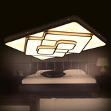 客厅灯卧室灯 LED吸顶灯铁艺长方形温馨创意灯饰现代简约遥控灯具