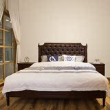 超值美式 欧式法式雕花实木白橡木原木色住宅简约现代双人床1.8米