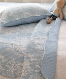 外贸出口韩国 清新蓝色/粉色 纯棉绗缝被 空调被夏凉被 床盖