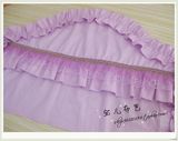 特价 包邮纯色淡紫蕾丝弧形 半圆形不规则床头罩~床头套~防尘罩